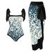Women's Clothing One Piece Conservative Belly Covering Holiday Beach Hot Spring Short Sleeved Swimsuit Bikini Retro Bikini_ecoleips.com