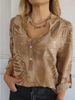 Women's Clothing New Fashion Design V Neck Printed Tops_ecoleips.com