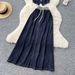 Women's Clothing Summer Outfit For Women Retro Sleeveless V Neck Denim Vest, High Waist Drape Skirt, Two Piece Suit_ecoleips.com