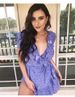 European And American Women's V-neck, Ruffled, Wrap-style, Sexy, Slimming, Popular Beach Vacation Dress, Floral Print,_ecoleips.com