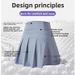 Tennis Skirt, Yoga Sports Short Skirt, Quick-drying, Breathable, Casual, Anti-exposure Pleated Shorts, Anti-exposure_ecoleips.com