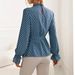 Women's Clothing Elegant Bell Sleeve Long Shirt For Women Stylish Belted Top Elegant Long Sleeved Shirt For Women_ecoleips.com