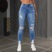 WISH Cross-Border Trade New Elastic Ripped Slim Fit Jeans Fashion Long Pants Women's Clothing_ecoleips.com