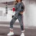 Women's Clothing Spring And Autumn Sports Leisure Suit Creative Design Leopard Pattern Long Sleeve Trousers Two Piece Suit WA28+ML4_ecoleips.com