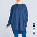 Women's Clothing New Polyester Cotton Single Breasted Lapel Mid Length Shirt White Cardigan Loose Long Sleeved Shirt Female_ecoleips.com