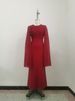 2025 New European And American Cro-Border Trade Women's Clothing Patchwork Chiffon Flared Sleeve Long Elegant Slim_ecoleips.com