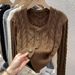 Women's Square Neck Knit Cardigan Thin Long Sleeve Open Front Sweater Casual Short Top Trendy Fashion_ecoleips.com