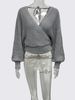 Women's Clothing Women's Slim Waist V-Neck Long Sleeve Knitted Sweater Casual Fashion Outerwear Innerwear For Autumn/Winter_ecoleips.com