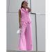 Spring/Summer Cotton & Linen Fashionable Casual Set: Slim-Fitting Jacket & Wide-Leg Pants For Women With A Sophisticated_ecoleips.com