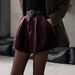 Diyun European And American Elegant Temperament Casual Versatile Solid Color Leather Shorts Women's Fashion 2025 Autumn_ecoleips.com