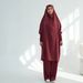 Voya Women's Plus Size Velvet Satin Set - Shiny 2 Piece Outfit With Oversized Top & Wide Leg Pants, Modest Casual Loungewear, Elegant Pink Two Piece Suit_ecoleips.com