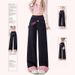Side Zipper Wide Leg Jean Women 2025 Spring Summer New High Wait Looe American Style Color Block Petite Straight_ecoleips.com