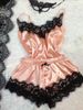 Sexy Lingerie Women's Erotic Underwear Large Size Eyelash Home Clothes Two Piece Set_ecoleips.com