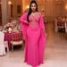 Women's Clothing Fashion Women's V Neck Rhinestone Dress Solid Color Long Sleeve For Formal & Casual For Women_ecoleips.com
