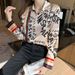 Women's Clothing Women's Long Sleeve Casual Top Letter Print Spring Summer Stylish Collared Shirt Long Sleeve For Formal & Casual_ecoleips.com
