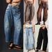 Women's Clothing Spring Casual Loose Mid Waist Tube Shaped Women's Jeans_ecoleips.com
