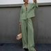 Cross-border European American Women's Clothing 2025 Spring Autumn New High-end Lace-up Shirt And Pants Casual Fashion_ecoleips.com