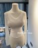 Korean Style Women's Long Sleeve T-Shirt Slightly Sheer V Neck Fitted Waist Autumn Top Irregular Design from Dongdaemun in Stock_ecoleips.com