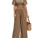 Elegant Off-Shoulder Top With High-Waisted Wide-Leg Pants Set For Women, Summer Casual Chic Two-Piece Outfit_ecoleips.com