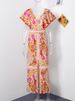 Fashion Backless Print Dress Women Split Sexy Butterfly Sleeve V Neck Female Long Dresses 2024 Summer Vintage Ruffles Beach Robe_ecoleips.com