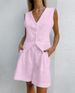 Women's Clothing Women's Summer Casual Cotton Linen Suit Vest Set Style Two Piece Set Sleeveless Vest And Shorts_ecoleips.com