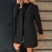 Elegant Long Wool Coat For Women - Slim Fit Notch Lapel Overcoat In Solid Colors (Grey, Black, Wine, Army Green, Khaki, Navy)_ecoleips.com