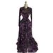 In Stock 2026 Cross-border European And American Women's Clothing: Bell-sleeve Mesh See-through Flocked Pleated Long_ecoleips.com
