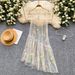 Women's French Style 3D Floral Mesh Cover Up Dress Summer Resort Inspired Sleeveless Long Dress Slimming Elegant Fairy Like_ecoleips.com