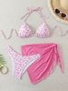 Women's Floral Two Piece Swimsuit Set Sexy Wire-Free Vacation Style Bikini New European American Quality Amazon Export_ecoleips.com
