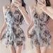 Elegant Floral One-Piece Swimsuit – Modest Halter Neck Swimsuit With Skirted Design (S/M/L/XL/OS)_ecoleips.com