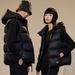 Heated Black Gold Down Vest With Hood - Thickened Unisex Winter Puffer Gilet For Men & Women, Lightweight Thermal Insulated Jacket_ecoleips.com