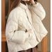 girl Button Down Jacket For Women 2025 Winter New Chinese Style Stand Collar Petite Slimming Cotton Coat_ecoleips.com