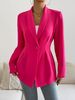 2024 New Foreign Trade Fashion For Women: Elegant And Stylish Solid Color Single-Breasted Long-Sleeve Blazer, Light_ecoleips.com