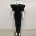 Women's Clothing Heavy Diamond Halter Dress Summer Temperament Bandage Black Dress_ecoleips.com