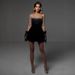 Women's Clothing Bandage Dress Short Black High End Evening Dress Birthday Party Small Dress Annual Meeting_ecoleips.com