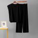Women's Clothing Knitted Casual Suit Sleeveless Vest Sweater Wide Leg Pants Two Piece Suit_ecoleips.com