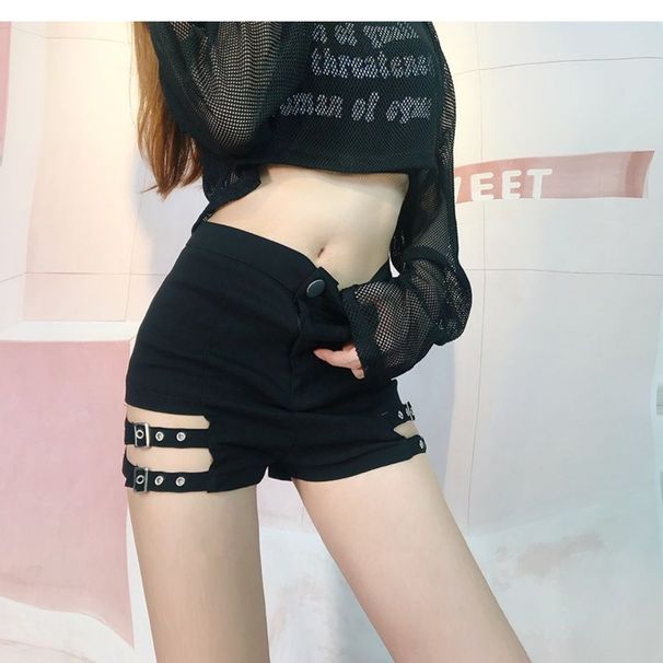 2025s Lisa Style Stage Costume Girl Must-Have Leggings Jazz DS Hot Pants Pole Dance High Waist Shorts_ecoleips.com