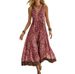 Summer Women's Leopard Print Casual Dress Sleeveless V Neck Dress for Women's Clothing_ecoleips.com