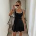 Summer New Sports Style U-neck Sleeveless Contrasting Color Hemming Slim And Thin A-shaped Tennis Skirt Dress Women_ecoleips.com