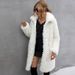 Women's Clothing Autumn And Winter Imitation Fur Plush Lapel Warm Long Coat_ecoleips.com