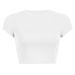 Women's Clothing Women's Basic Cropped T-Shirt Solid Color Round Neck Short Sleeve Style Dopamine Inducing Top_ecoleips.com