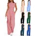 Women's Summer Two-Piece Outfit – Flowy Palazzo Pants With Ruffled Top (S-Xxl) – Casual & Elegant Polyester Set In 7 Colors_ecoleips.com