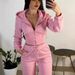 Women's Clothing Y2K Rhinestone Hooded Sweatshirt Cardigan High-Waisted Slim Fit Sweatpants Set American Style Casual Fashion_ecoleips.com