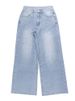 Women's Clothing Washed Blue Zipper Button Closure Jeans_ecoleips.com