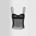 Women's Clothing Leopard print tops mesh see through lace tube top suspender trousers_ecoleips.com