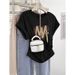 Women's Flutter Sleeve T-Shirt - Side Pleats & Waist-Defining Fit (M-2XL, 7 Colors With Shoelace Heart Detail)_ecoleips.com