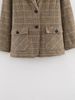 Wholesale 2025 Autumn New European And American Style Women's Houndstooth Pattern Blazer 5085_ecoleips.com