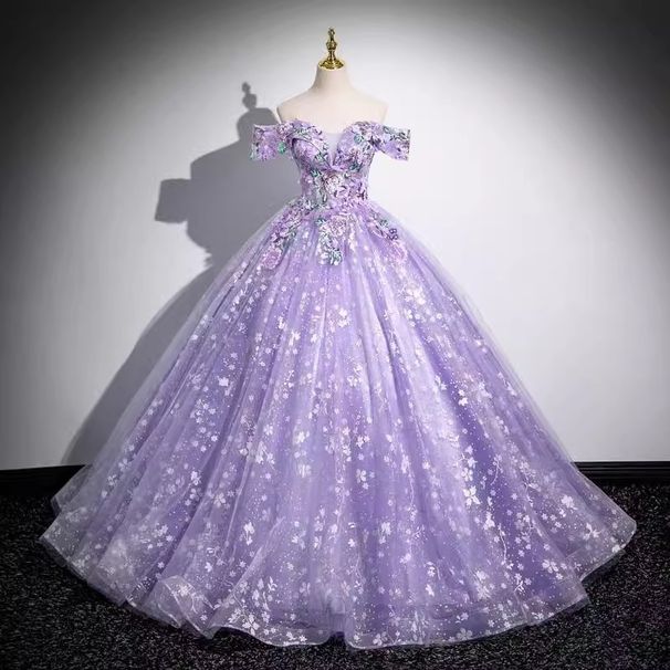 Women's Clothing Elegant Purple Evening Dress, Temperament, One Shoulder Solo, Puffy Skirt, Student Vocal Art Exam Performance, Annual Meeting Host_ecoleips.com