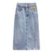 High-Waisted Side Slit Denim Skirt for Women Slimming A-Line Bodycon Midi Skirt Summer 2021 Trendy Instagram-Friendly_ecoleips.com