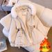 girl Parka Fur Slimming Fleece Down Cotton Jacket Thick Coat Women's Winter A2242_ecoleips.com